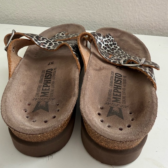 Mephisto Leopard Print Sandals - Brown and Black - Picture 7 of 7